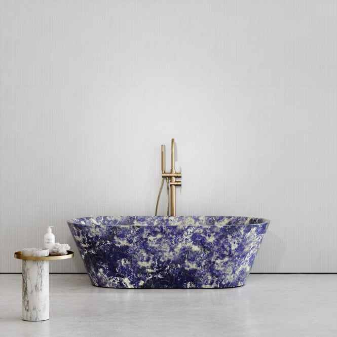 Bolivian Blue Marble Muse Sodalite Freestanding Bathtub