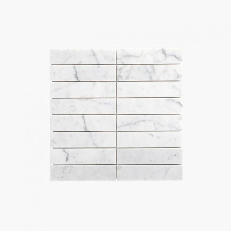 Straight Carrara Honed Natural Marble Mosaic